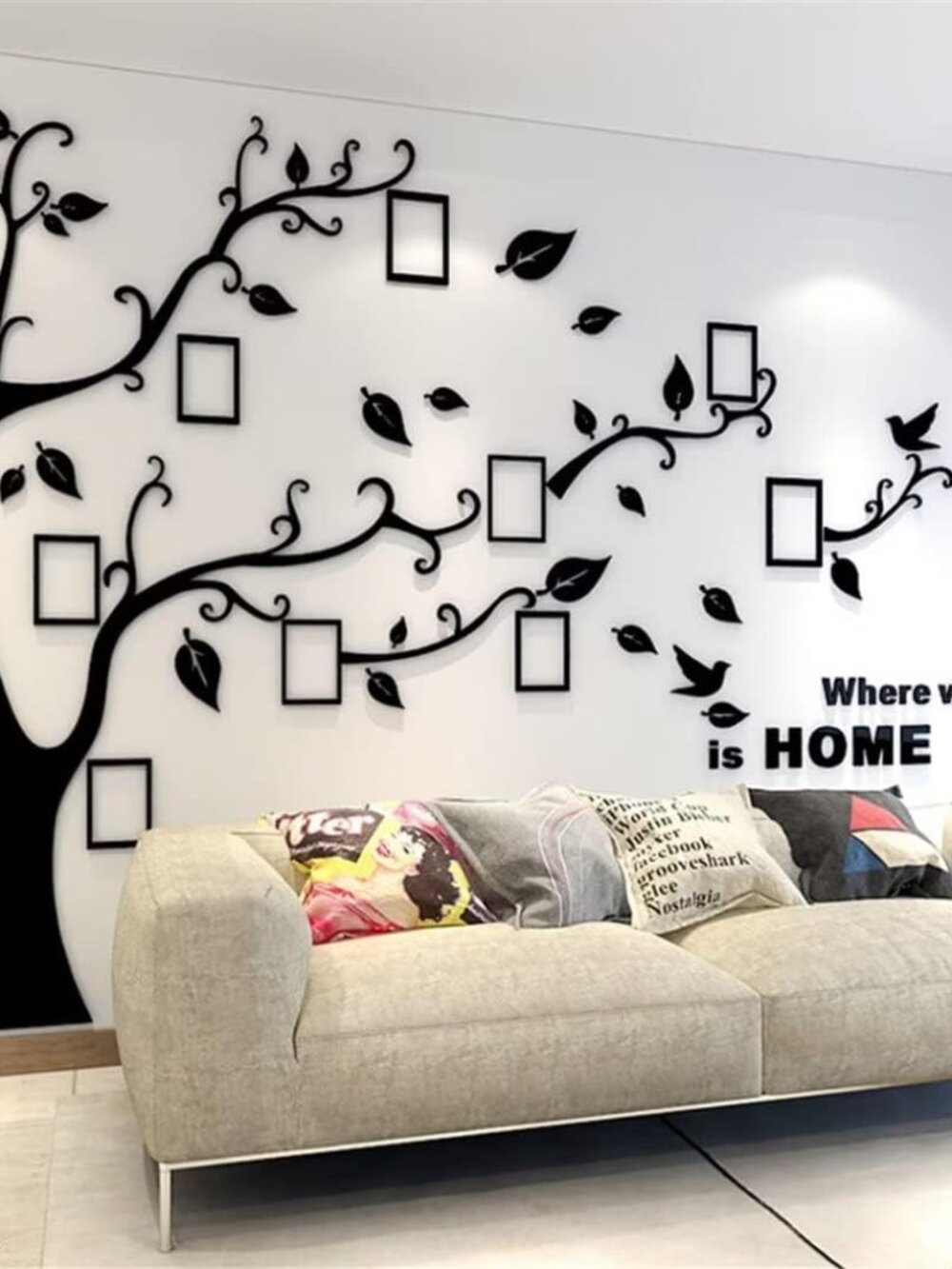 3D Tree Wall Stickers - DIY Photo Frame Tree Wall Decal Family Photo Frame Stick